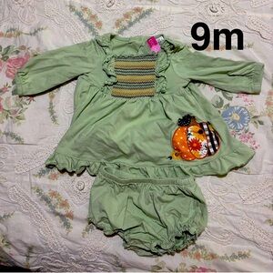 Pumpkin diaper set 9 month baby girls